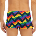 LGBT Pride Rainbow Chevron Pattern Print Men's Short Boxer Briefs