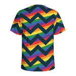 LGBT Pride Rainbow Chevron Pattern Print Men's Sports T-Shirt