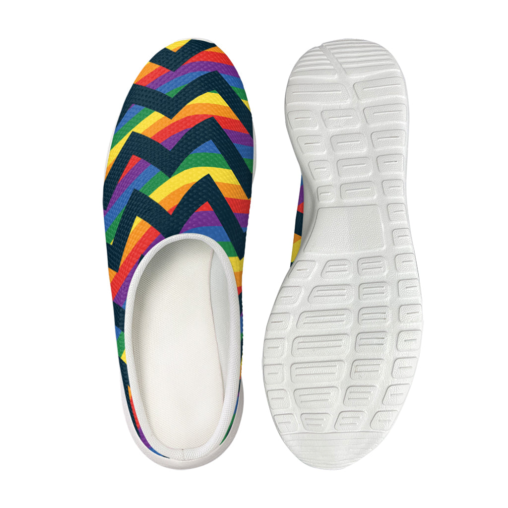 LGBT Pride Rainbow Chevron Pattern Print Mesh Casual Shoes