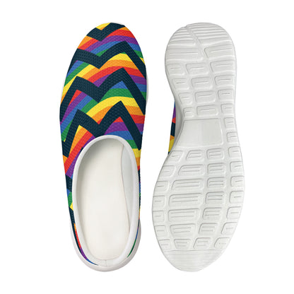 LGBT Pride Rainbow Chevron Pattern Print Mesh Casual Shoes