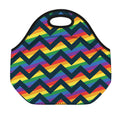 LGBT Pride Rainbow Chevron Pattern Print Neoprene Lunch Bag