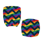 LGBT Pride Rainbow Chevron Pattern Print Office Chair Cover