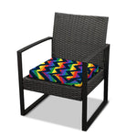 LGBT Pride Rainbow Chevron Pattern Print Outdoor Seat Cushion Cover