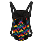 LGBT Pride Rainbow Chevron Pattern Print Pet Carrier Backpack