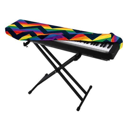LGBT Pride Rainbow Chevron Pattern Print Piano Keyboard Cover