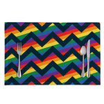 LGBT Pride Rainbow Chevron Pattern Print Placemat