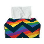 LGBT Pride Rainbow Chevron Pattern Print Rectangle Tissue Box Cover