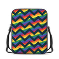 LGBT Pride Rainbow Chevron Pattern Print Rectangular Crossbody Bag