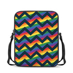 LGBT Pride Rainbow Chevron Pattern Print Rectangular Crossbody Bag
