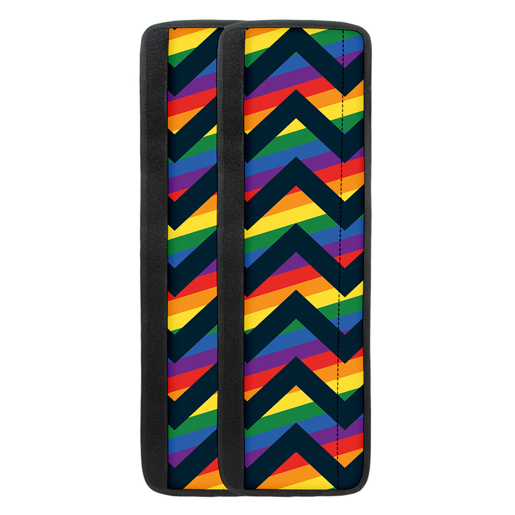 LGBT Pride Rainbow Chevron Pattern Print Refrigerator Handle Covers