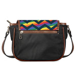 LGBT Pride Rainbow Chevron Pattern Print Saddle Bag