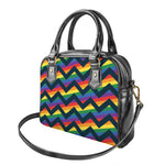 LGBT Pride Rainbow Chevron Pattern Print Shoulder Handbag