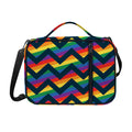 LGBT Pride Rainbow Chevron Pattern Print Shoulder Strap Bible Bag