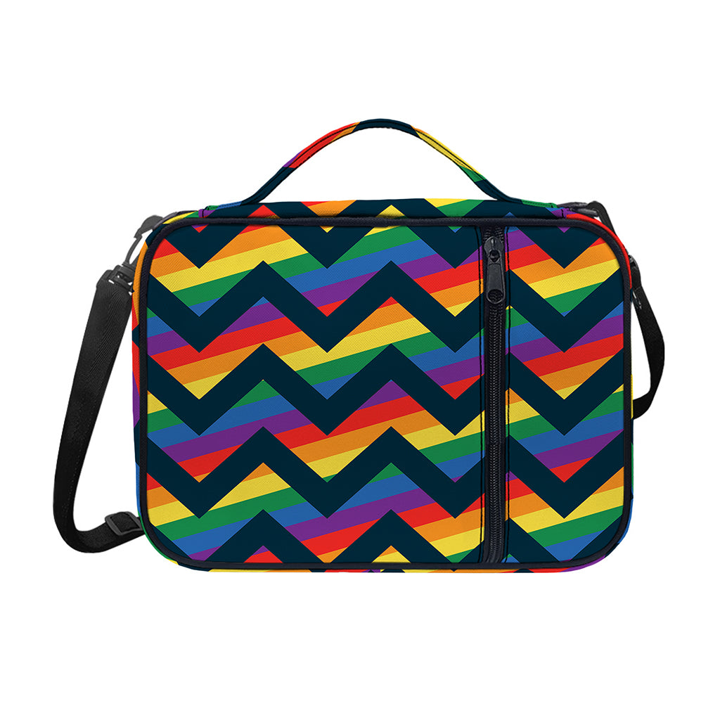 LGBT Pride Rainbow Chevron Pattern Print Shoulder Strap Bible Bag