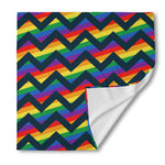 LGBT Pride Rainbow Chevron Pattern Print Silk Bandana