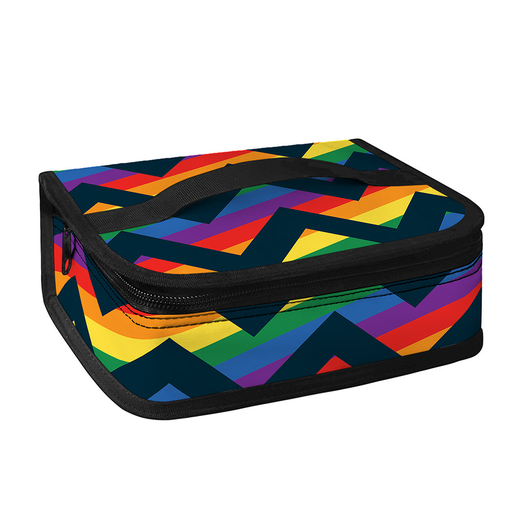 LGBT Pride Rainbow Chevron Pattern Print Small Lunch Bag