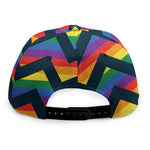 LGBT Pride Rainbow Chevron Pattern Print Snapback Cap