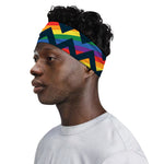 LGBT Pride Rainbow Chevron Pattern Print Sports Headband