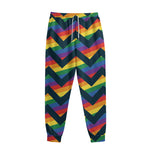 LGBT Pride Rainbow Chevron Pattern Print Sweatpants