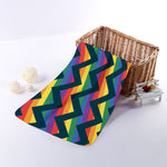 LGBT Pride Rainbow Chevron Pattern Print Towel
