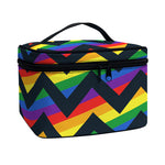 LGBT Pride Rainbow Chevron Pattern Print Travel Makeup Bag