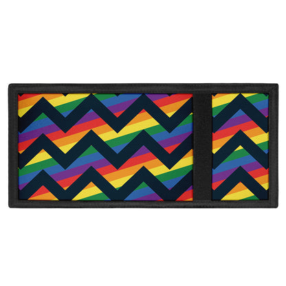 LGBT Pride Rainbow Chevron Pattern Print Trifold Wallet