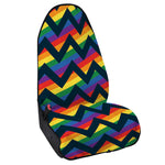 LGBT Pride Rainbow Chevron Pattern Print Waterproof Car Seat Cover
