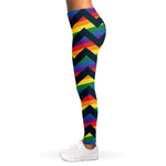 LGBT Pride Rainbow Chevron Pattern Print Women's Leggings