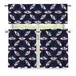 LGBT Pride Rainbow Eyes Pattern Print 3 Piece Kitchen Curtains