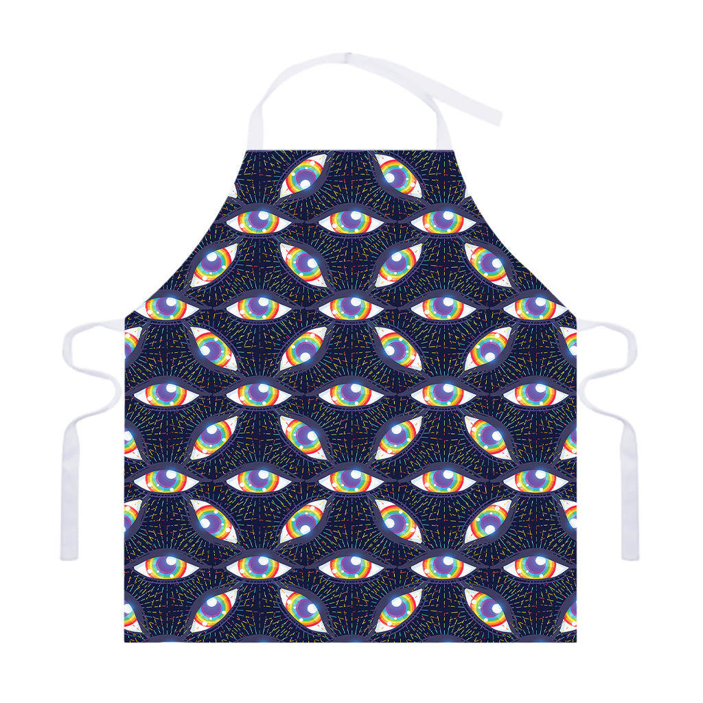 LGBT Pride Rainbow Eyes Pattern Print Adjustable Apron