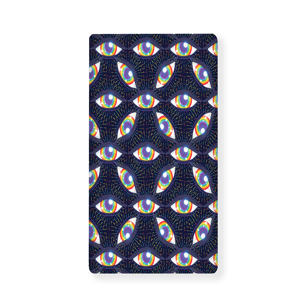 LGBT Pride Rainbow Eyes Pattern Print Baby Crib Sheet