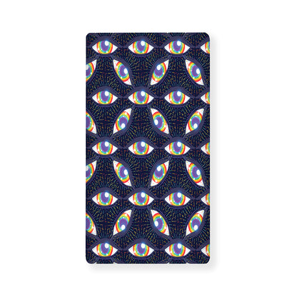LGBT Pride Rainbow Eyes Pattern Print Baby Crib Sheet
