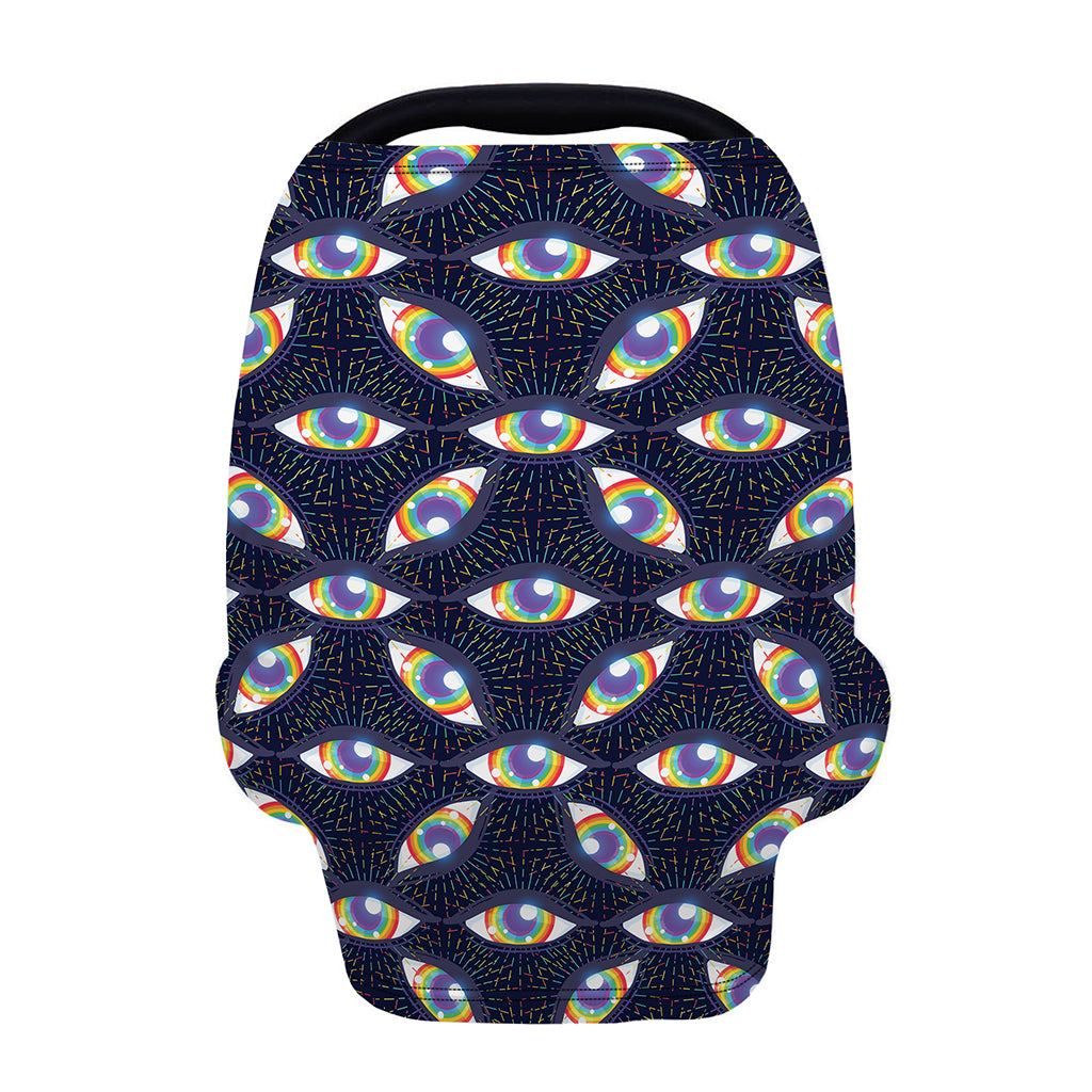 LGBT Pride Rainbow Eyes Pattern Print Baby Seat Cover