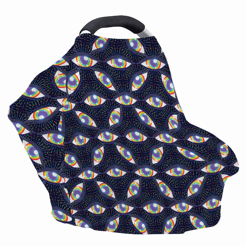 LGBT Pride Rainbow Eyes Pattern Print Baby Seat Cover
