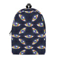 LGBT Pride Rainbow Eyes Pattern Print School Backpack