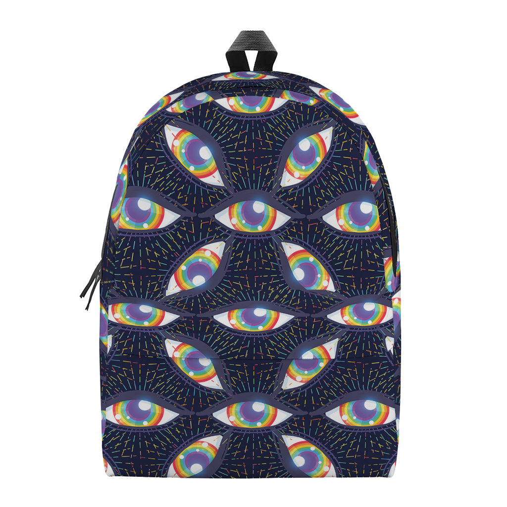 LGBT Pride Rainbow Eyes Pattern Print Backpack