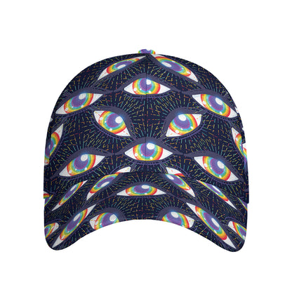 LGBT Pride Rainbow Eyes Pattern Print Baseball Cap