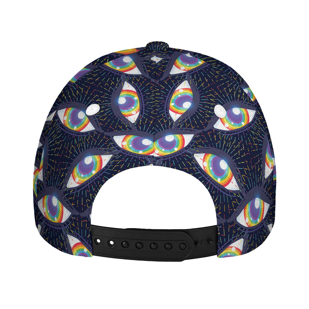 LGBT Pride Rainbow Eyes Pattern Print Baseball Cap