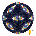 LGBT Pride Rainbow Eyes Pattern Print Basketball