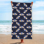 LGBT Pride Rainbow Eyes Pattern Print Beach Towel