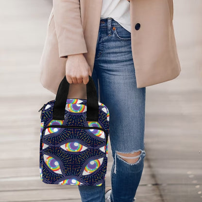 LGBT Pride Rainbow Eyes Pattern Print Bible Tote Bag