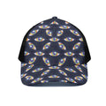 LGBT Pride Rainbow Eyes Pattern Print Black Mesh Trucker Hat
