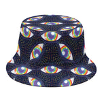 LGBT Pride Rainbow Eyes Pattern Print Bucket Hat