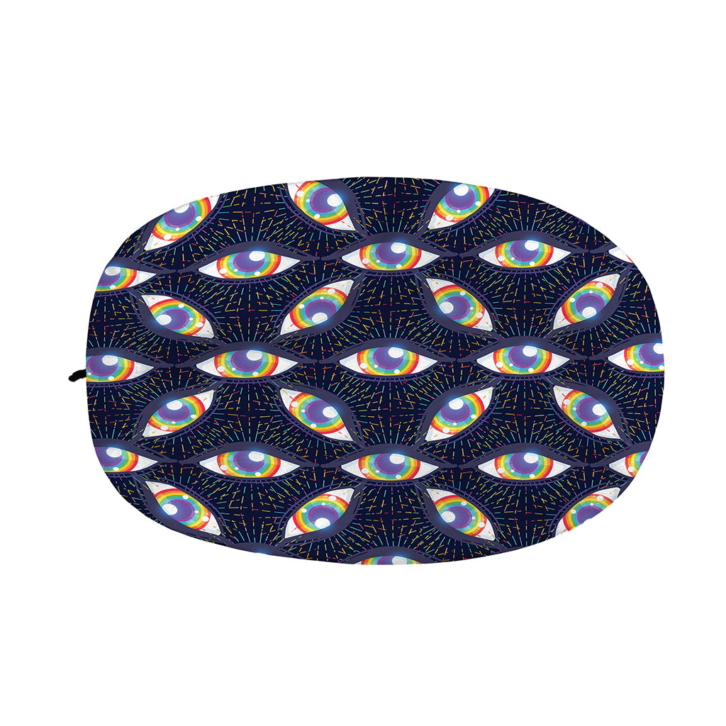 LGBT Pride Rainbow Eyes Pattern Print Car Side Mirror Covers