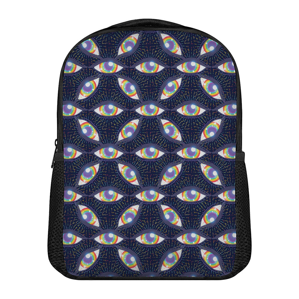 LGBT Pride Rainbow Eyes Pattern Print Casual Backpack