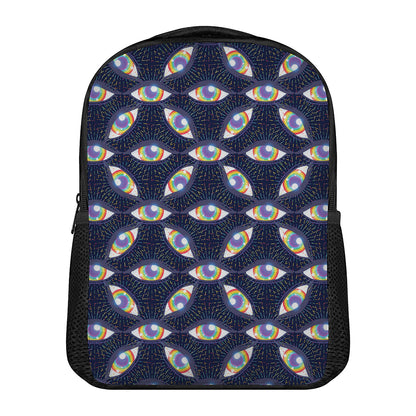 LGBT Pride Rainbow Eyes Pattern Print Casual Backpack