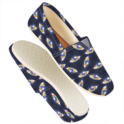 LGBT Pride Rainbow Eyes Pattern Print Casual Shoes