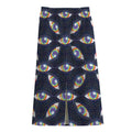 LGBT Pride Rainbow Eyes Pattern Print Cotton Front Slit Maxi Skirt