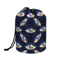 LGBT Pride Rainbow Eyes Pattern Print Drawstring Makeup Bag