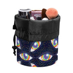 LGBT Pride Rainbow Eyes Pattern Print Drawstring Makeup Bag